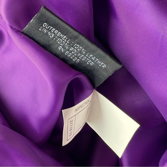 Wilsons Leather Maxima Funky Flare Fit Purple Pants Sz 2 Vtg Boho Moto Festival - Picture 6 of 8